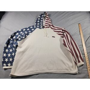 VTG 90's Faded Glory USA Flag Large Pullover‎ Hoodie, Skater, Beach bum, baggy